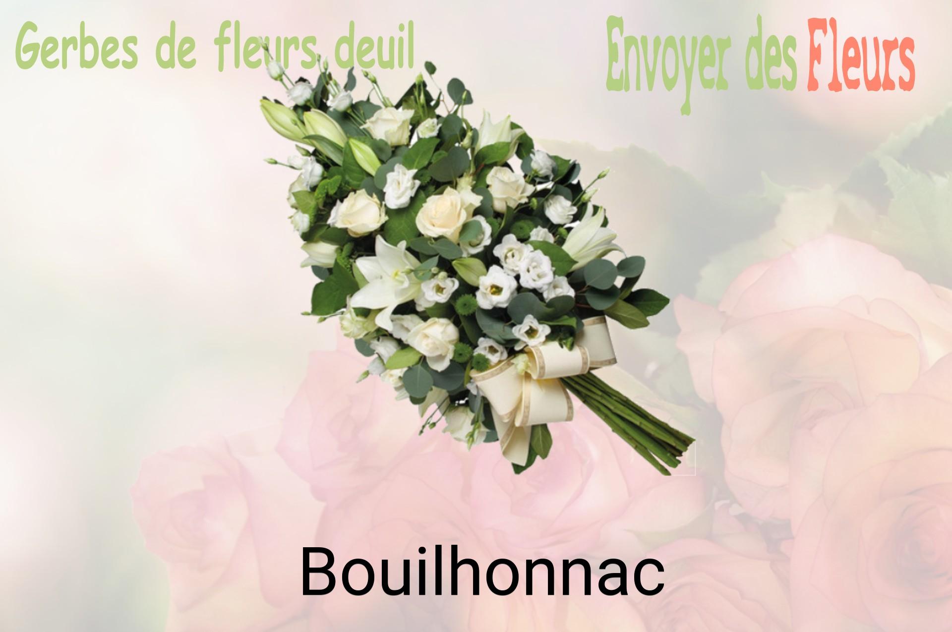Gerbe de fleurs de deuil livrée à Bouilhonnac